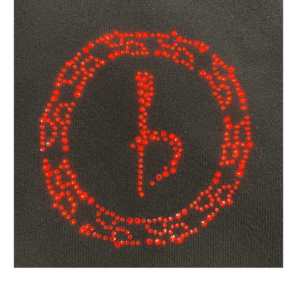 Emblem Zip Up Hoodie - Black/Red - Image 4