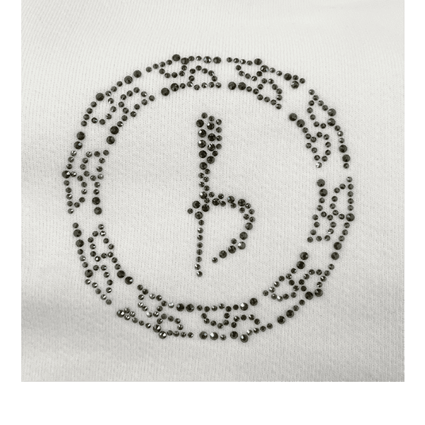 Emblem Zip Up Hoodie - White/Hematite - Image 3