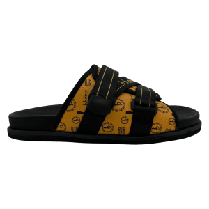 BB Pattern Strapped Slides - Butterscotch