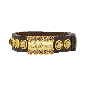 Thin Cuff Brown BB Pattern Barecelet