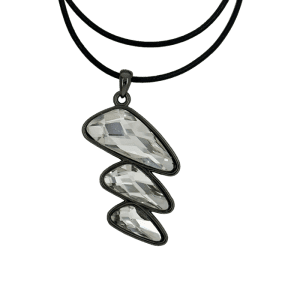 Trio Prism Necklace Clear