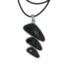 Trio Prism Necklace Jet