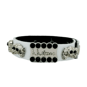 Thin Cuff Skull White - Jet