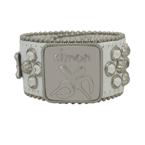 Cuff Square b- White/Silver Clear