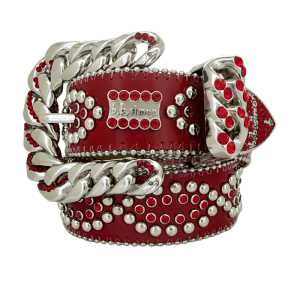 Curb Chain Helix - Red/Silver