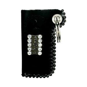 Retractable Lighter Holder - Embossed Black BB Pattern/Clear