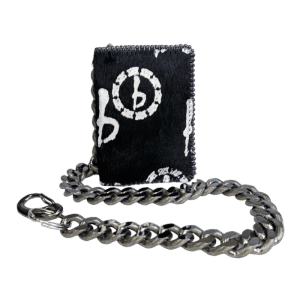 Chain Wallet - Black Pony Hair bb Pattern