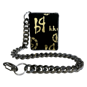 Chain Wallet - Black Pony Hair bb Pattern/Gold