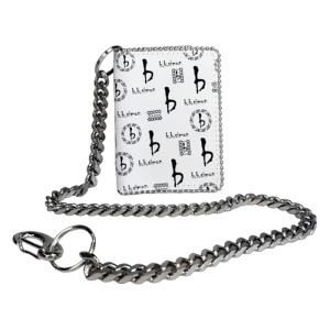 Chain Wallet - White bb Pattern