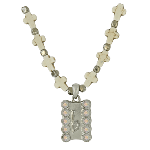 ‘b’ Logo Nude Beige Cross-AB-Silver