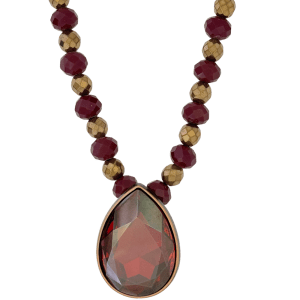 teardrop Crystal-Red Magma-Copper