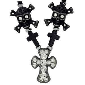 Cross N Skullbones - Clear-Black
