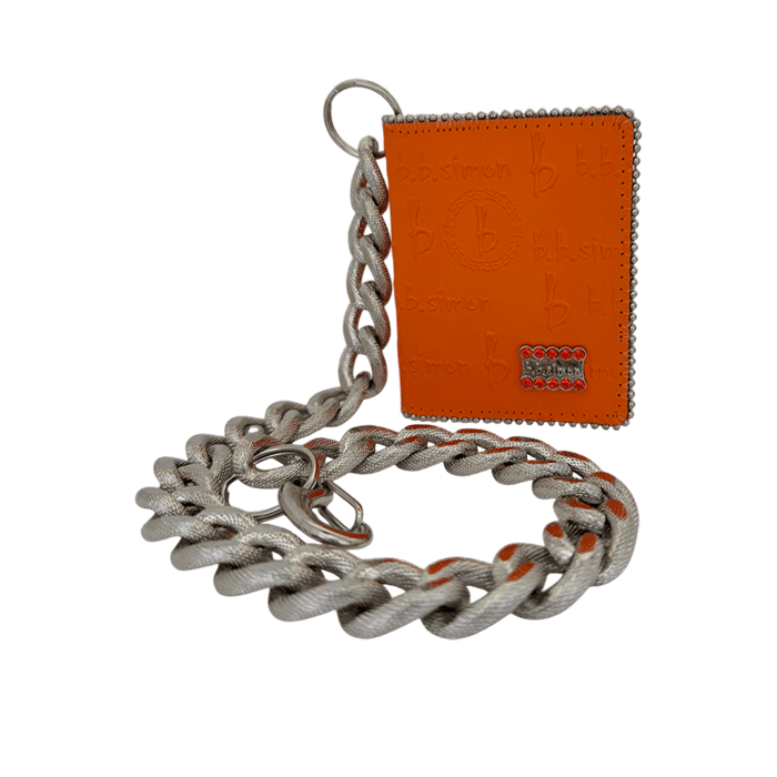Chain Wallet- bb Pattern Orange / Hyacinth - B.B. Simon®