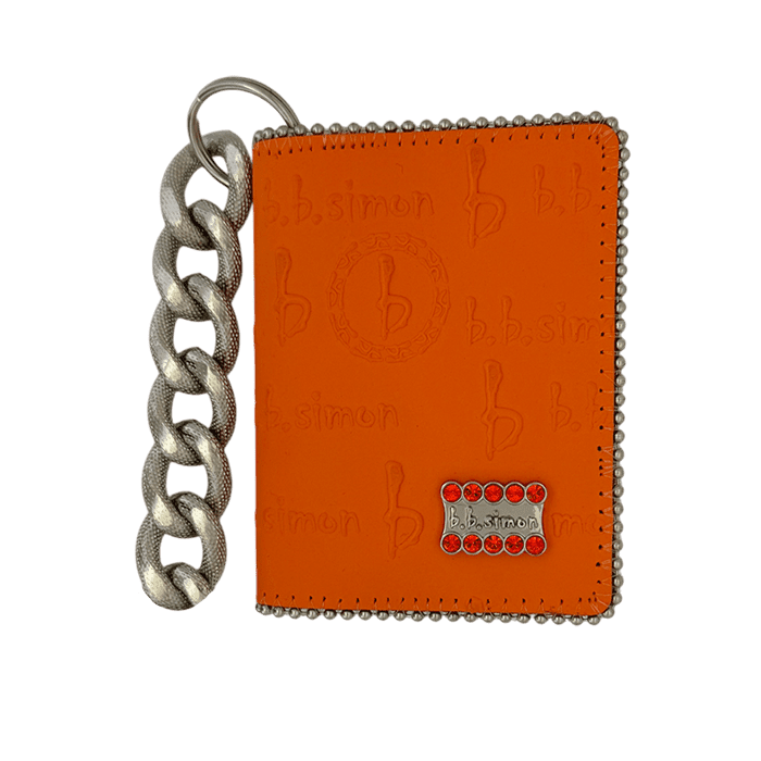 Chain Wallet- bb Pattern Orange / Hyacinth - B.B. Simon®