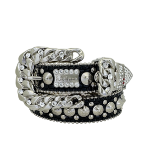 Skinny Curb Spiral -Silver/Clear