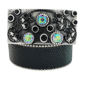 Green Mosaic AB- Jet / Silver