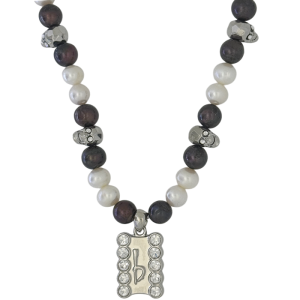‘b’ Logo- B&W Pearl/ Silver Skull- Clear