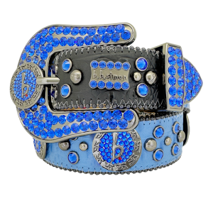 Round Crystal B - Blue/Black- Lt.Sapphire