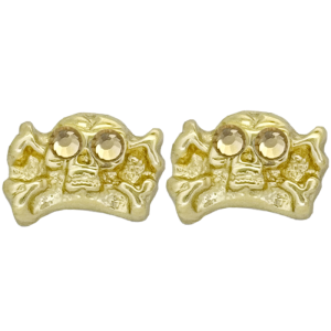 Skull Earrings - Gold/Colorado