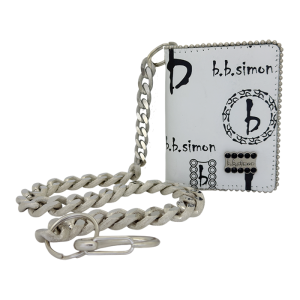 Chain Wallet / Large BB Pattern –B&W / Jet
