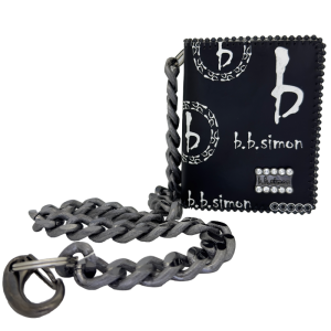 Chain Wallet / Large BB Pattern –B&W /Clear