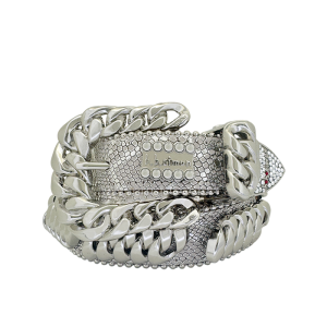 Skinny Curb Chain 360- Chrome Snake