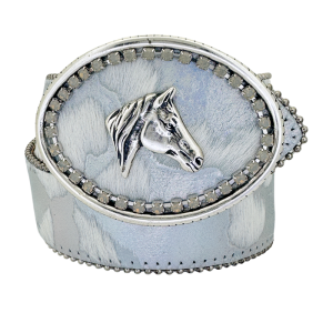 Mustang Classic- White AB Acid wash Pony Hair