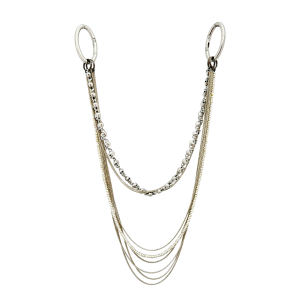 Pants Chain & Small Skulls - Silver 9chains