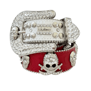 Crimson Bloom - Silver Skull / Clear