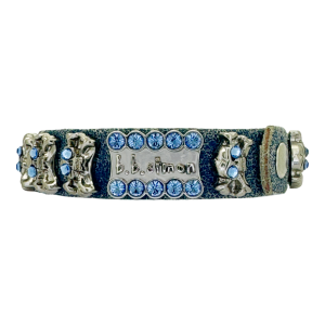 Thin Cuff full Skull Blue - Aquamarine