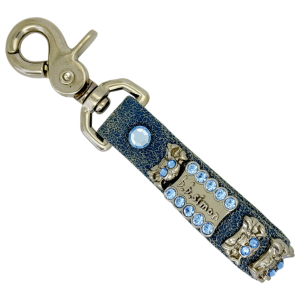 Keychain full Skulls - Cracked Blue/ Aquamarine