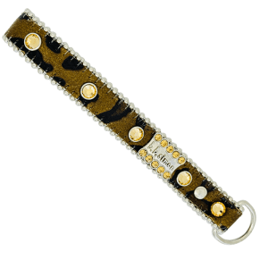 Keychain Handle -Brown Panther/ Colorado /Silver