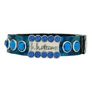 Thin Cuff Blue Panther - Capri Blue /Silver