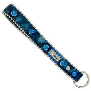 Keychain Handle -Blue Panther/ Capri Blue /Silver