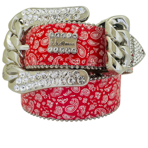 Luxe Twinkle -Red Bandana / Clear - Silver