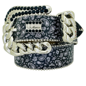 Demi - Black Bandana - Jet / Silver