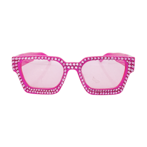 BB Square Crystal Sunglasses - Pink / Rose