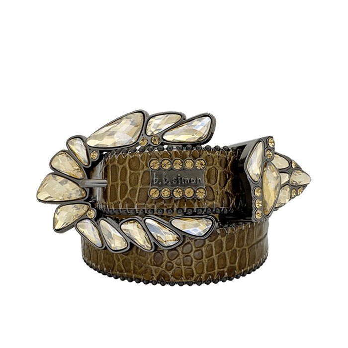 Celestina - Croc Olive  / Lt.Colorado - Black