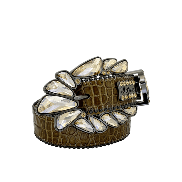 Celestina - Croc Olive  / Lt.Colorado - Black - Image 2