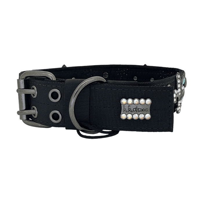 Pet Collar - Black / Fleur & Cross / AB - Image 3