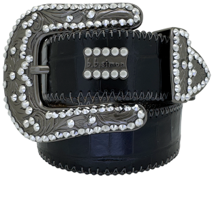 Classic Western - Shiny Black Embossed / Chrome