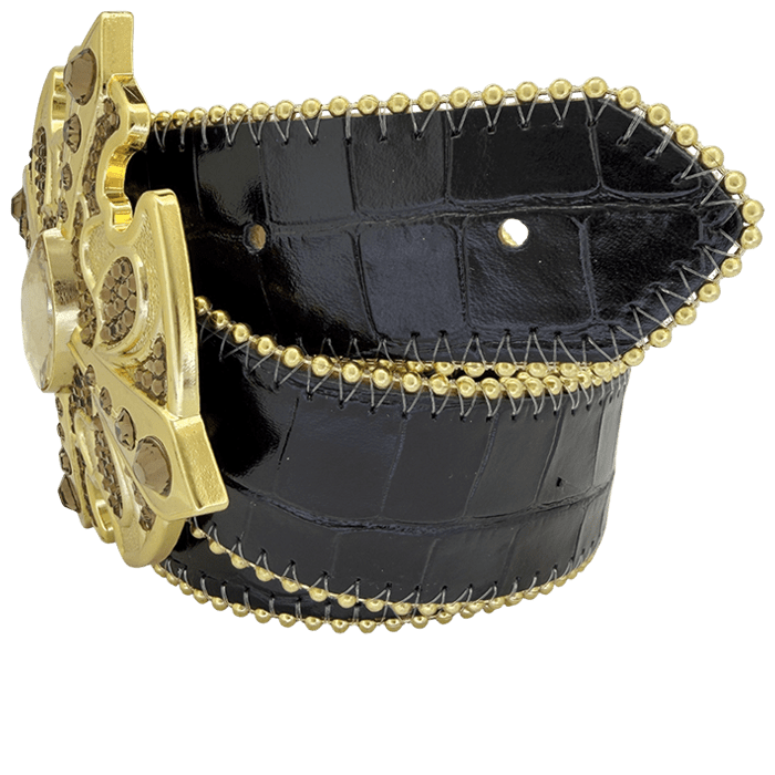 Cross Patonce / Shiny Black Embossed - Colorado / Gold - Image 2