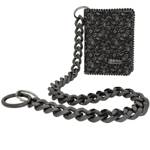 Chain Wallet - Black Bandana / Jet