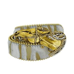 Gold Horse Head buckle / Clear