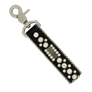 Keychain -Crystal ‘b’ Logo/ Clear-Black