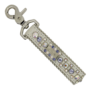 Keychain -Crystal ‘b’ Logo/ Tanzanite -Silver