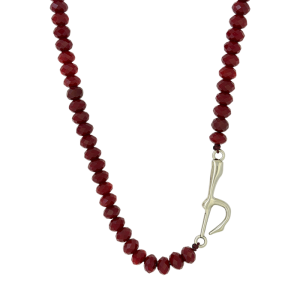 Necklaces Single “b” / Red / Silver